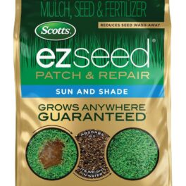 Scotts EZ Seed Patch & Repair for Sun and Shade Combination Mulch, Sun and Shade Grass Seed and Fertilizer for Bare Spots and Repair, Grows Anywhere, 10 lbs.