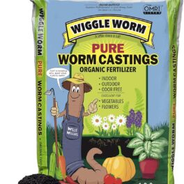 Wiggle Worm 100% Pure Organic Mineral-Dense Worm Castings Fertilizer, 30lbs - Improves Soil Fertility and Aeration for Growing Better Houseplants, Vegetables, and More