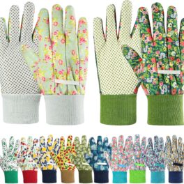 Ainiv Floral Gardening Gloves for Women/Ladies, Non-Slip Garden Work Gloves,Breathable Yard Work Glove Light Working Gloves